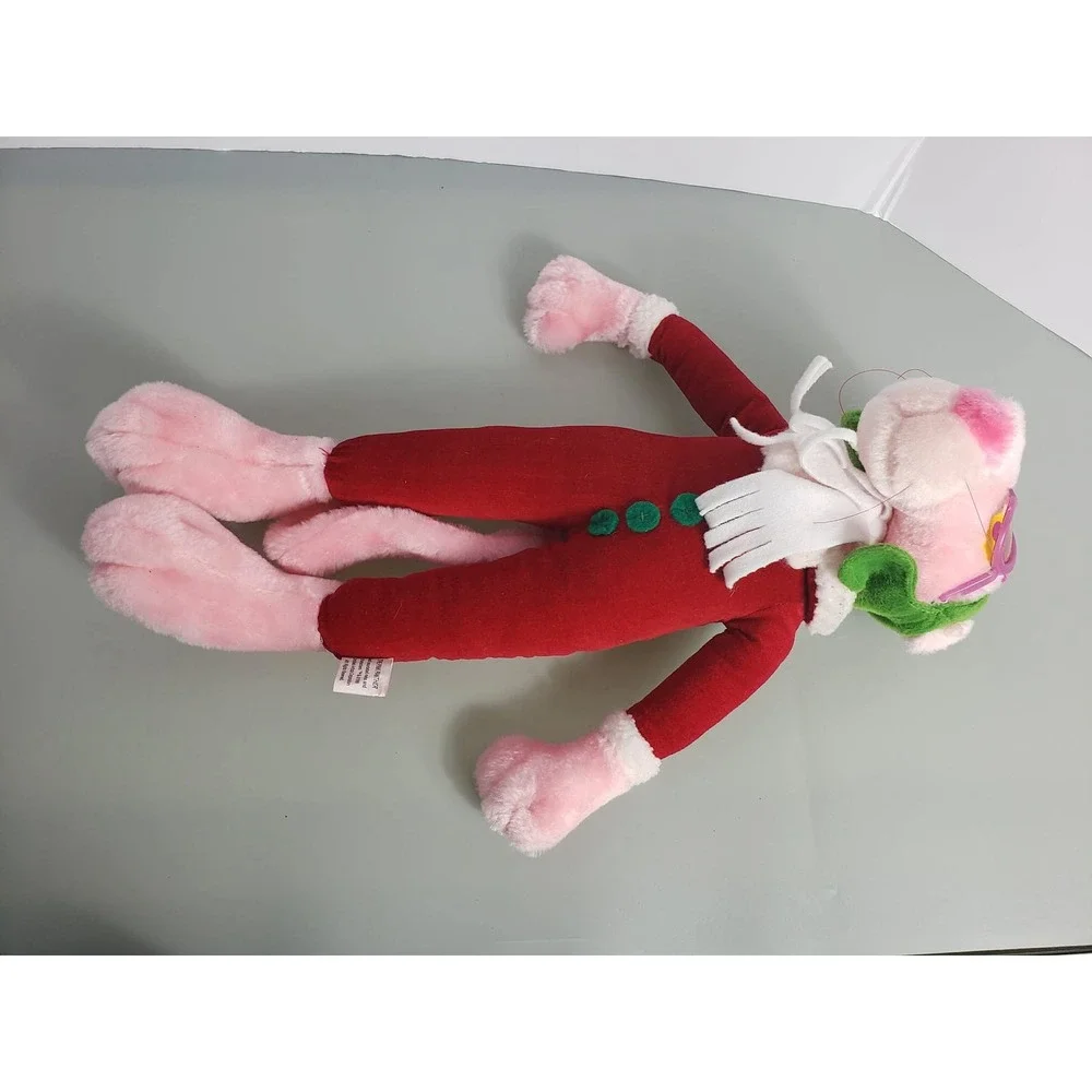 Vintage 1999 Pink Panther Christmas Plush‎ Holiday Pajamas Ski Goggles Animal
